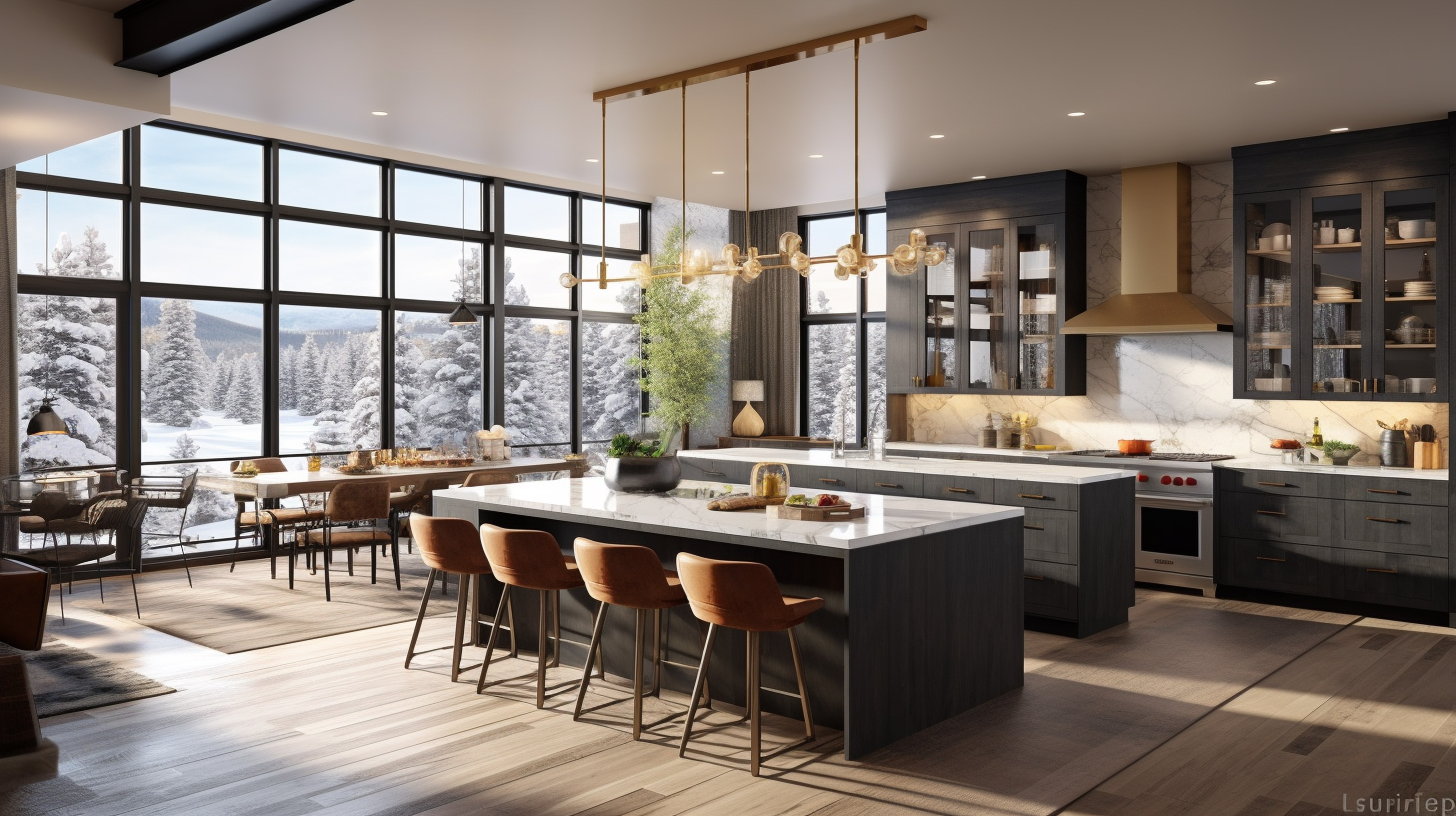Open plan kitchen